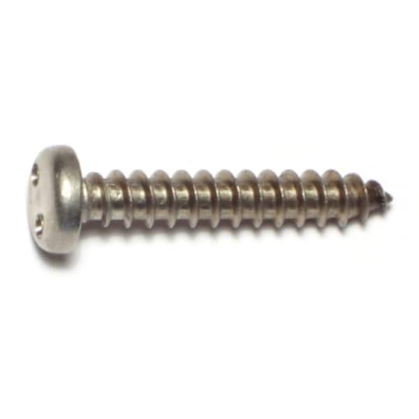 Midwest Fastener Sheet Metal Screw, #14 x 1-1/2 in, 18-8 Stainless Steel Pan Head Spanner Drive, 4 PK 70978 - main